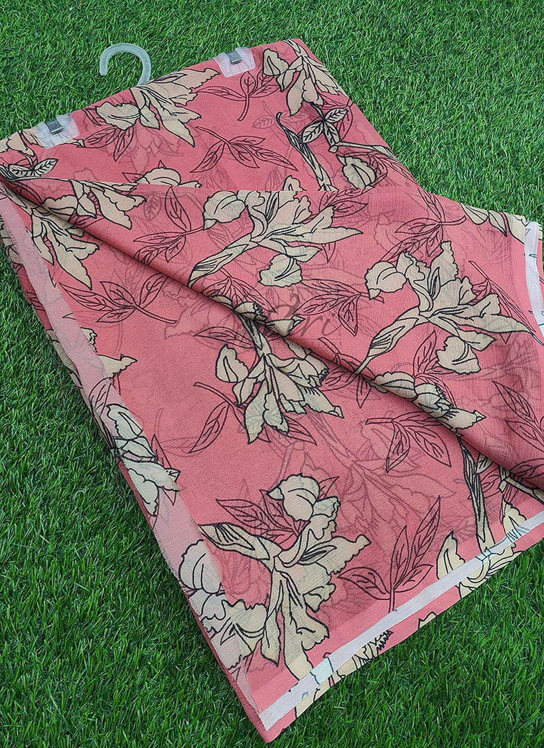 Beautiful Digital Print Soft Siri Chiffon Saree