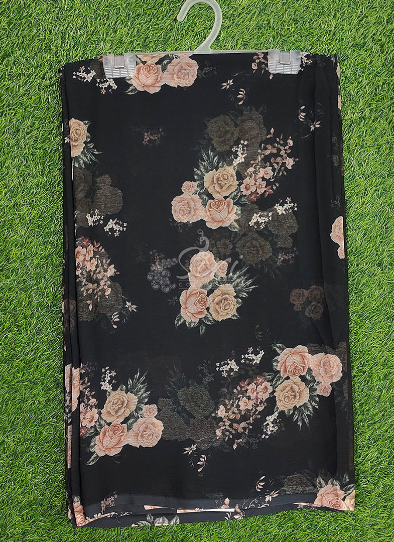 Beautiful Digital Print Soft Siri Chiffon Saree