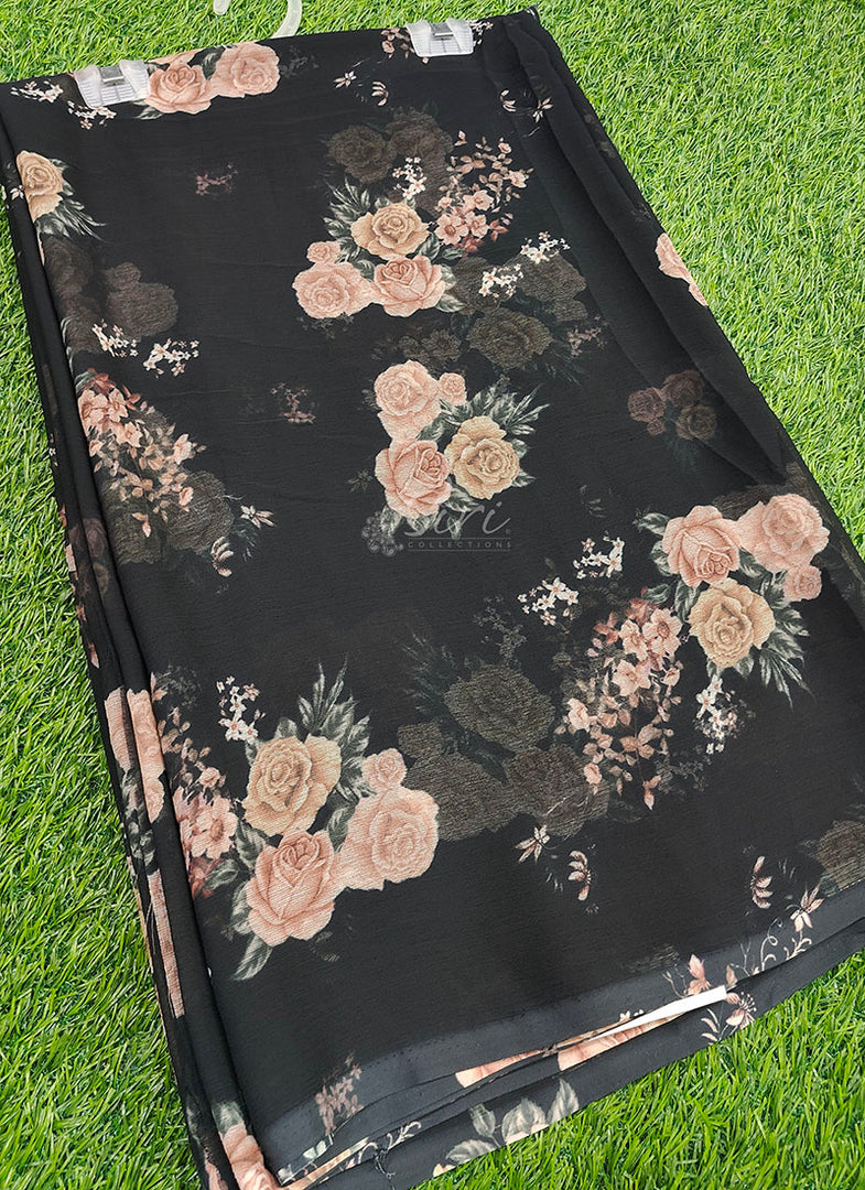 Beautiful Digital Print Soft Siri Chiffon Saree