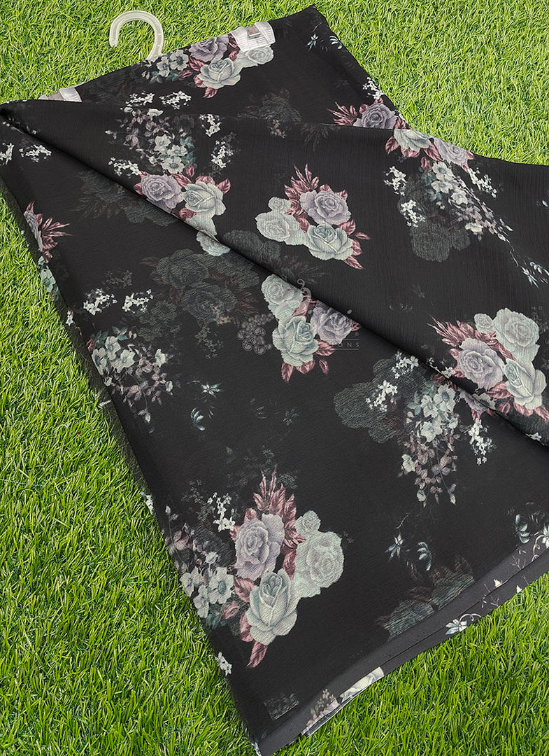 Beautiful Digital Print Soft Siri Chiffon Saree