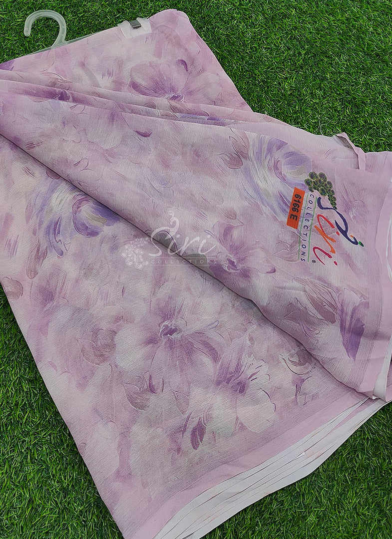 Beautiful Digital Print Soft Siri Chiffon Saree with Blouse
