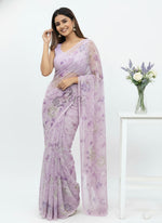 Load image into Gallery viewer, Beautiful Digital Print Soft Siri Chiffon Saree with Blouse
