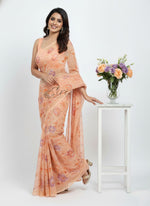 Load image into Gallery viewer, Beautiful Digital Print Soft Siri Chiffon Saree with Blouse