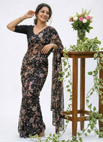 Load image into Gallery viewer, Beautiful Digital Print Soft Siri Chiffon Saree