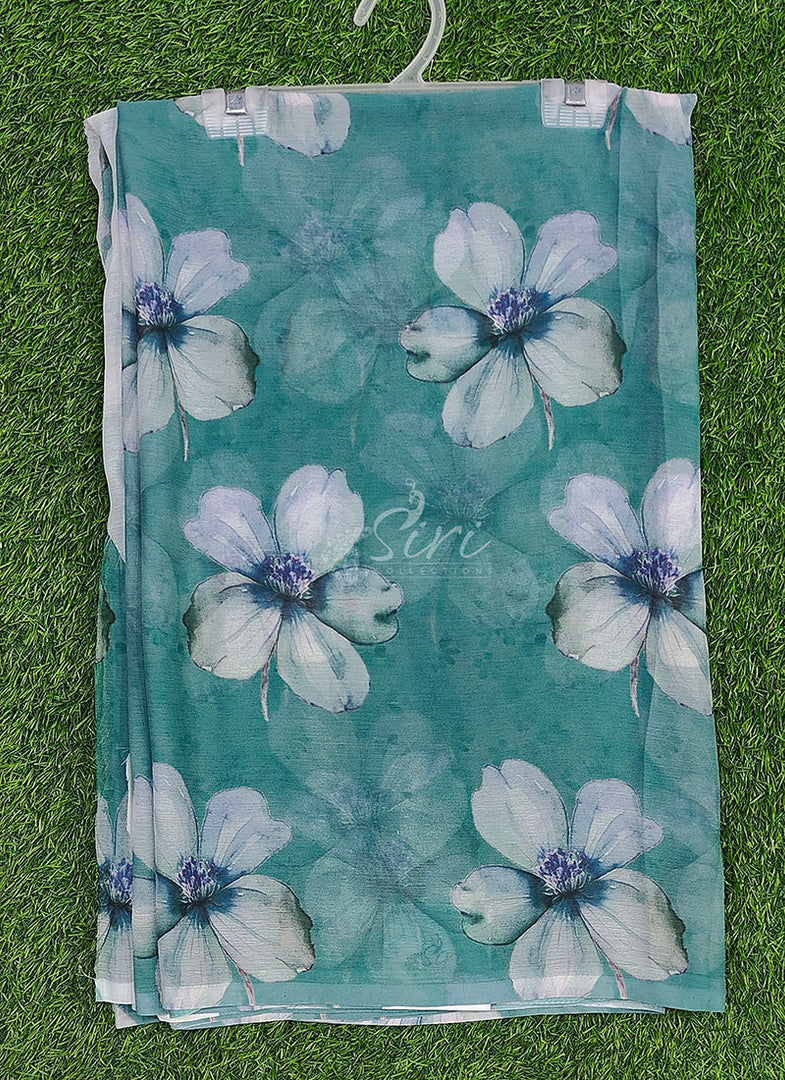Beautiful Digital Print Soft Siri Chiffon Saree