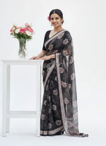 Load image into Gallery viewer, Beautiful Digital Print Soft Siri Chiffon Saree with Blouse