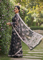Load image into Gallery viewer, Beautiful Digital Print Soft Siri Chiffon Saree with Blouse