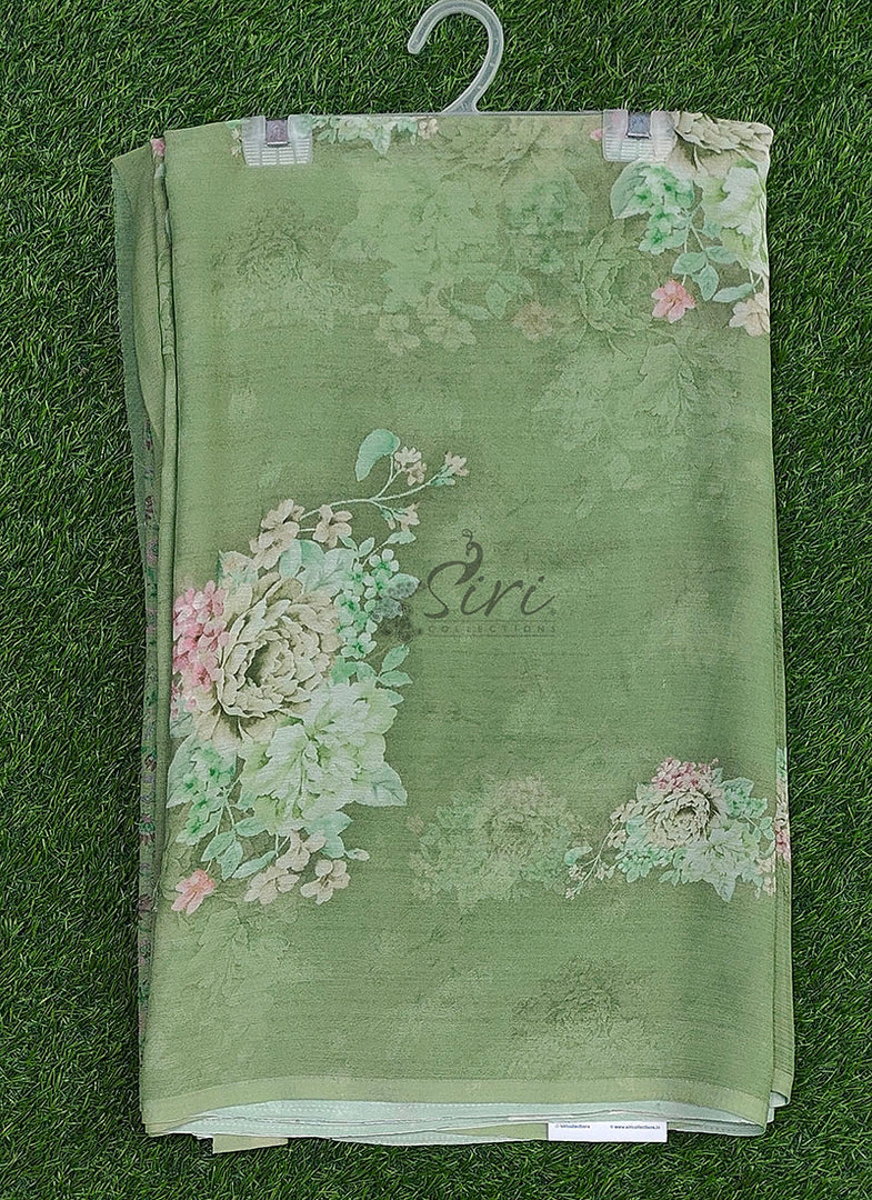 Siri Collections Digital Print Chiffon Saree