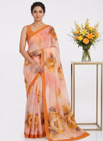 Load image into Gallery viewer, Beautiful Digital Print Soft Siri Chiffon Saree with Blouse