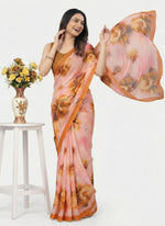 Load image into Gallery viewer, Beautiful Digital Print Soft Siri Chiffon Saree with Blouse
