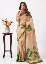 Load image into Gallery viewer, Beautiful Digital Print Soft Siri Chiffon Saree with Blouse