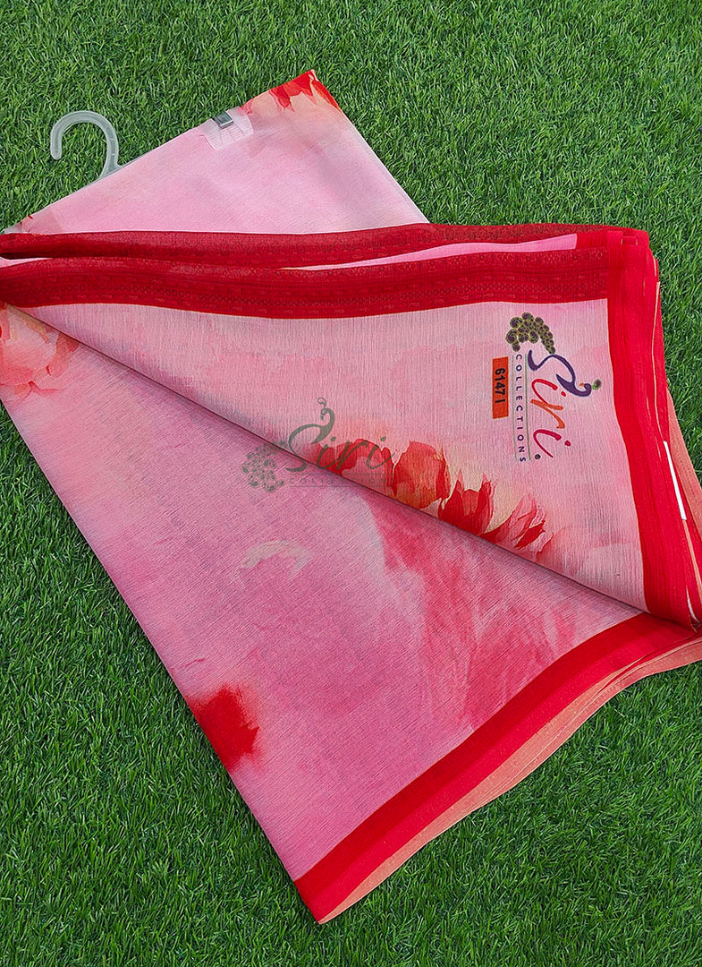 Beautiful Digital Print Soft Siri Chiffon Saree with Blouse