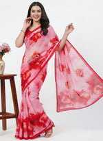Load image into Gallery viewer, Beautiful Digital Print Soft Siri Chiffon Saree with Blouse