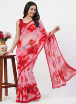 Load image into Gallery viewer, Beautiful Digital Print Soft Siri Chiffon Saree with Blouse