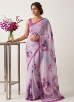 Load image into Gallery viewer, Beautiful Digital Print Soft Siri Chiffon Saree with Blouse