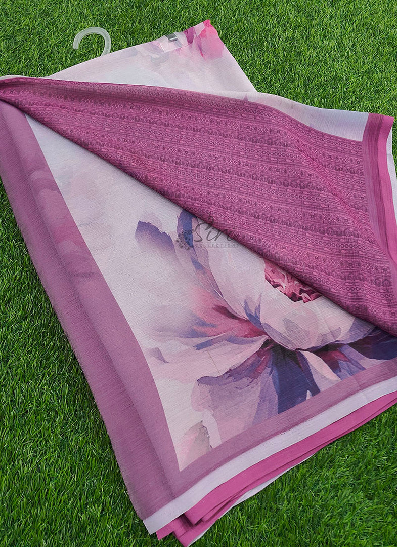Beautiful Digital Print Soft Siri Chiffon Saree with Blouse
