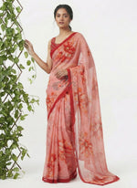 Load image into Gallery viewer, Beautiful Digital Print Soft Siri Chiffon Saree with Blouse