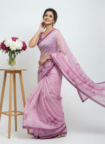 Load image into Gallery viewer, Beautiful Digital Print Soft Siri Chiffon Saree with Blouse