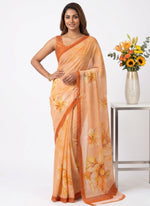 Load image into Gallery viewer, Beautiful Digital Print Soft Siri Chiffon Saree with Blouse
