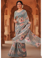 Load image into Gallery viewer, Beautiful Digital Print Premium Soft Siri Chiffon Saree