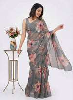 Load image into Gallery viewer, Beautiful Digital Print Premium Soft Siri Chiffon Saree