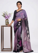 Load image into Gallery viewer, Beautiful Digital Print Soft Siri Chiffon Saree with Blouse