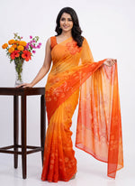 Load image into Gallery viewer, Beautiful Digital Print Soft Siri Chiffon Saree with Blouse