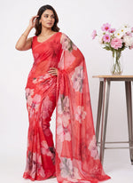 Load image into Gallery viewer, Beautiful Digital Print Premium Soft Siri Chiffon Saree
