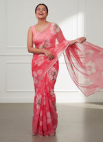Load image into Gallery viewer, Beautiful Digital Print Premium Soft Siri Chiffon Saree