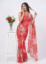 Load image into Gallery viewer, Beautiful Digital Print Premium Soft Siri Chiffon Saree