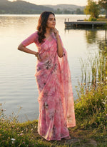 Load image into Gallery viewer, Beautiful Digital Print Premium Soft Siri Chiffon Saree