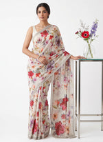 Load image into Gallery viewer, Siri Collections Premium Digital Print Soft Chiffon Saree