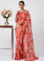 Load image into Gallery viewer, Siri Collections Premium Digital Print Soft Chiffon Saree