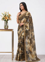 Load image into Gallery viewer, Beautiful Digital Print Soft Siri Chiffon Saree with Blouse