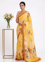 Load image into Gallery viewer, Beautiful Digital Print Soft Siri Chiffon Saree with Blouse