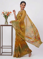 Load image into Gallery viewer, Siri Collections Digital Print Soft Siri Chiffon Saree with Blouse