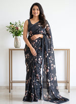 Load image into Gallery viewer, Siri Collections Digital Print Soft Siri Chiffon Saree with Blouse