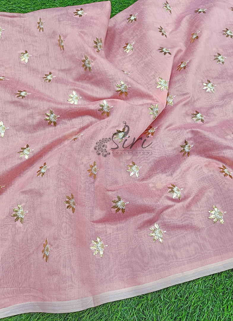 Beautiful Chanderi Fabric in Embroidery Work Butis