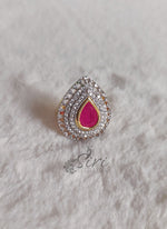 Load image into Gallery viewer, Beautiful AD stones Adjustable Cocktail Ring