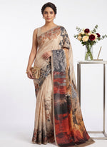 Load image into Gallery viewer, Siri Collections Premium Digital Print Jacquard Crepe Silk Saree