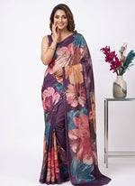 Load image into Gallery viewer, Siri Collections Premium Digital Print Jacquard Crepe Silk Saree