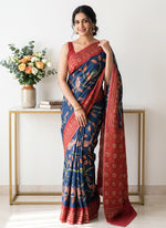 Load image into Gallery viewer, Siri Collections Premium Digital Print Jacquard Crepe Silk Saree