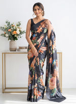 Load image into Gallery viewer, Siri Collections Premium Digital Print Jacquard Crepe Silk Saree