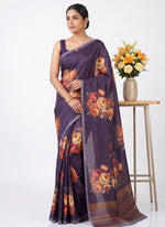 Load image into Gallery viewer, Siri Collections Premium Digital Print Jacquard Crepe Silk Saree