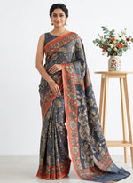 Load image into Gallery viewer, Siri Collections Premium Digital Print Jacquard Crepe Silk Saree