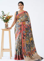 Load image into Gallery viewer, Siri Collections Premium Digital Print Jacquard Crepe Silk Saree