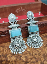 Load image into Gallery viewer, Beautiful Designer Jhumkis in Black Metal