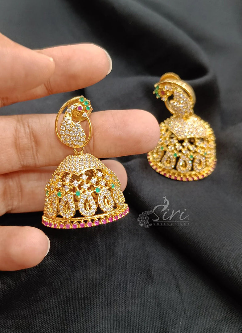 Beautiful Jhumkas in CZs