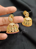 Load image into Gallery viewer, Beautiful Jhumkas in CZs