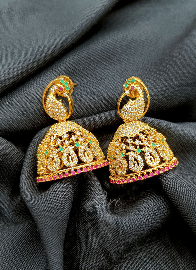 Beautiful Jhumkas in CZs
